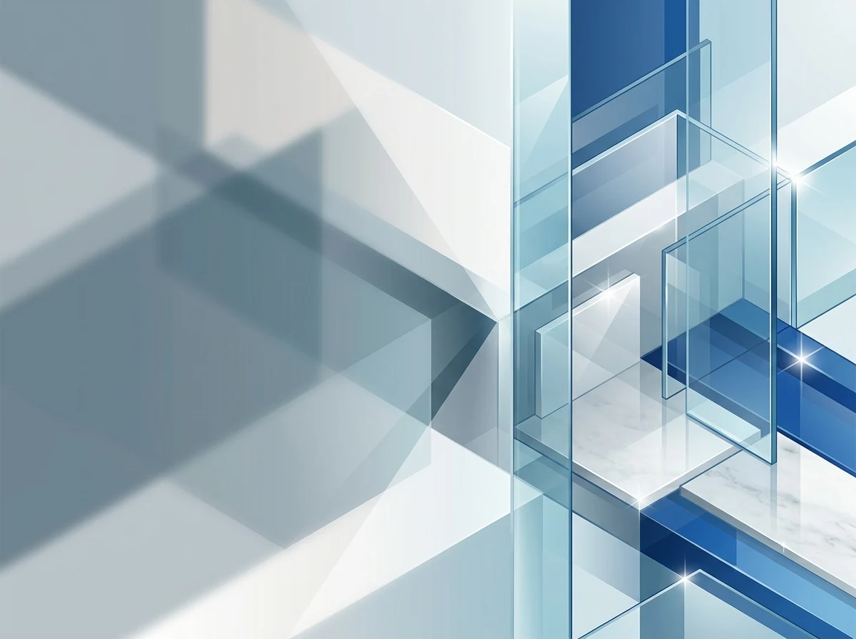 Composition graphique évoquant des surfaces propres